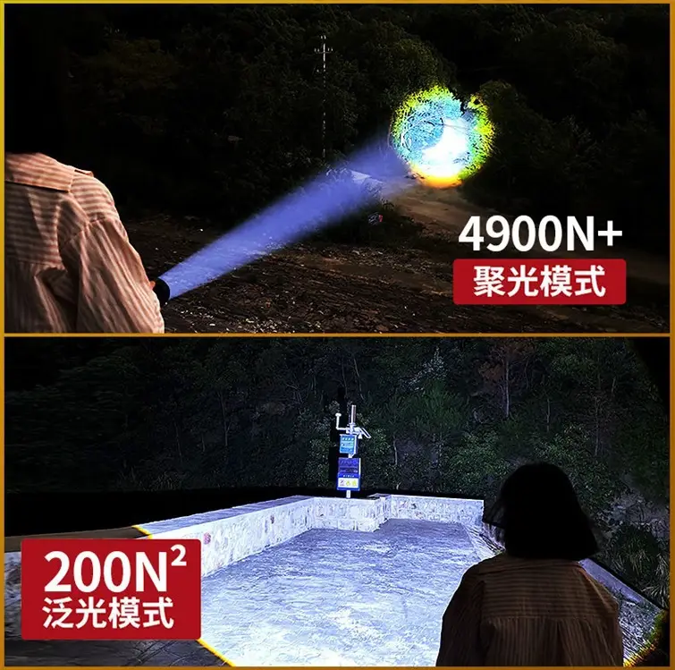 USB Rechargeable 4900N+ & 200N+ Flashlight Outdoor Emergency — feature 11
