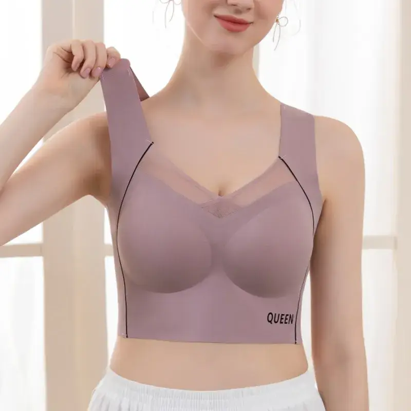 Women's Adjustable Anti-Sagging Push Up Bra Blue - Image 9