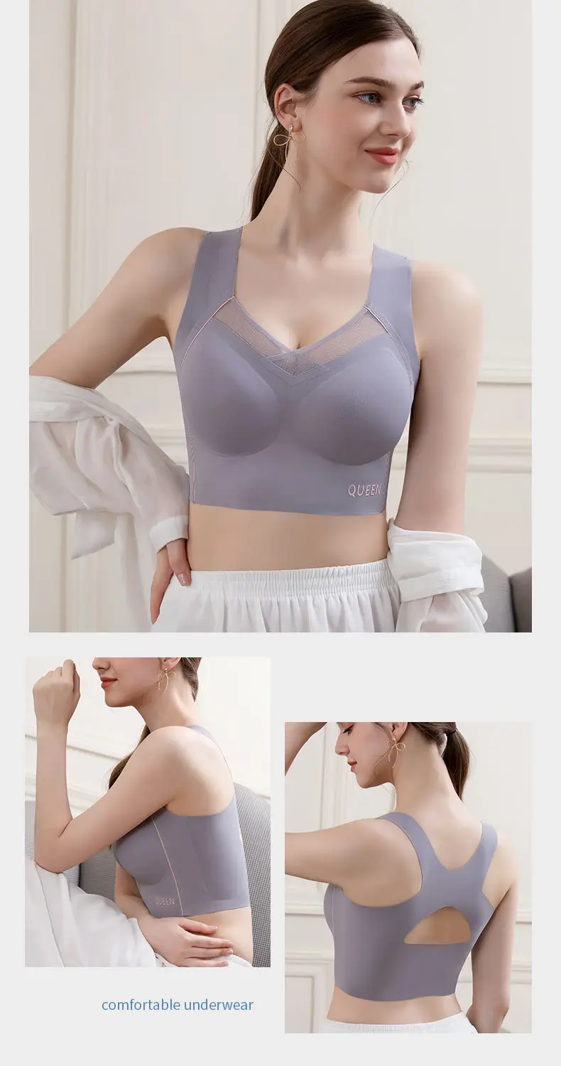 Women's Adjustable Anti-Sagging Push Up Bra Blue — feature 15