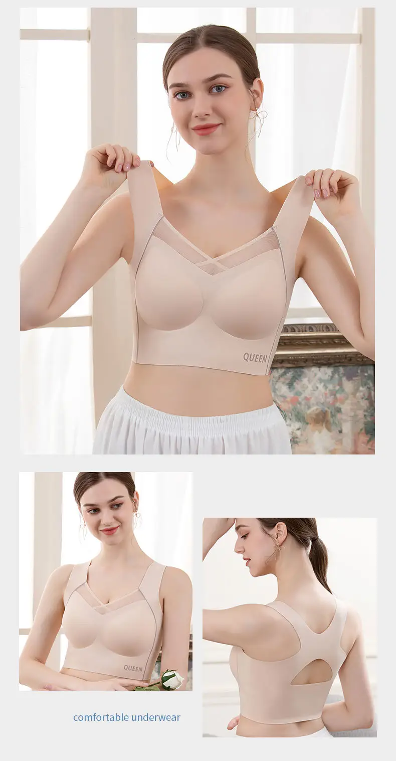 Women's Adjustable Anti-Sagging Push Up Bra Blue — feature 17