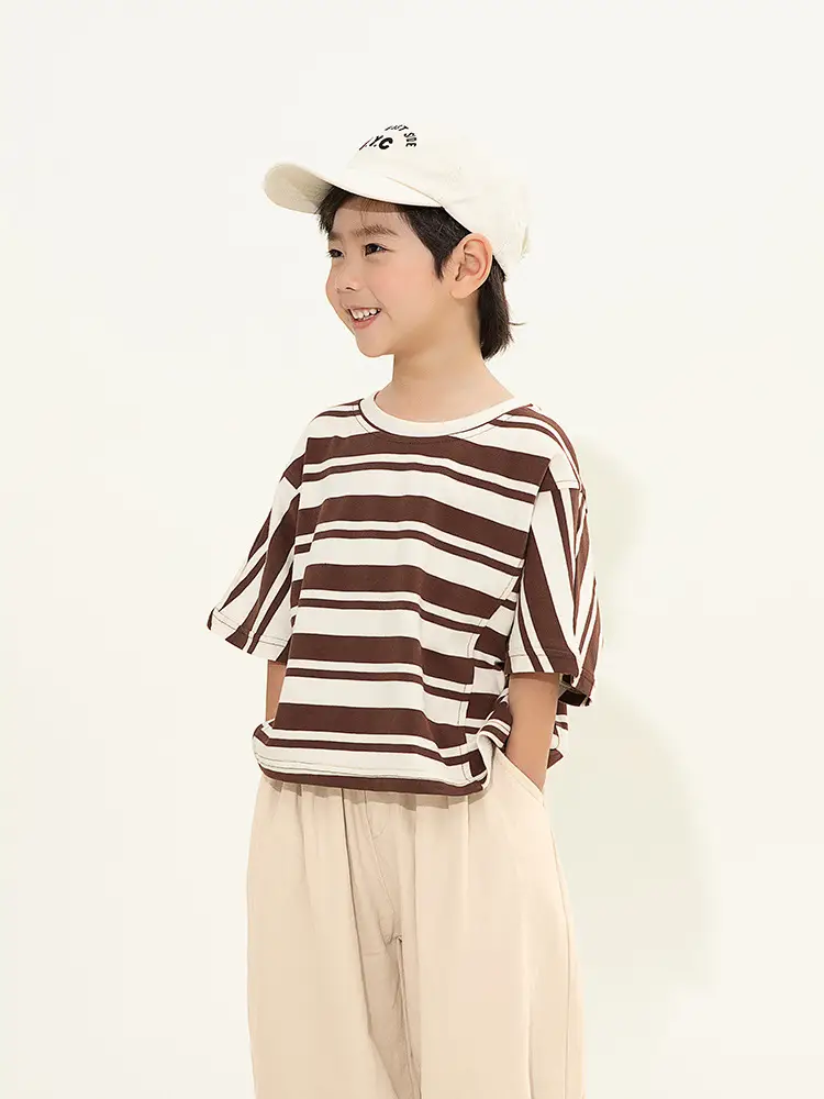 Kids Striped T-Shirt Short Sleeve Boys Summer Wear