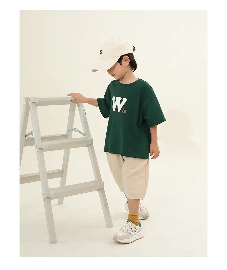 Boys Pure Cotton T-Shirt Short Sleeve Summer Wear — feature 12