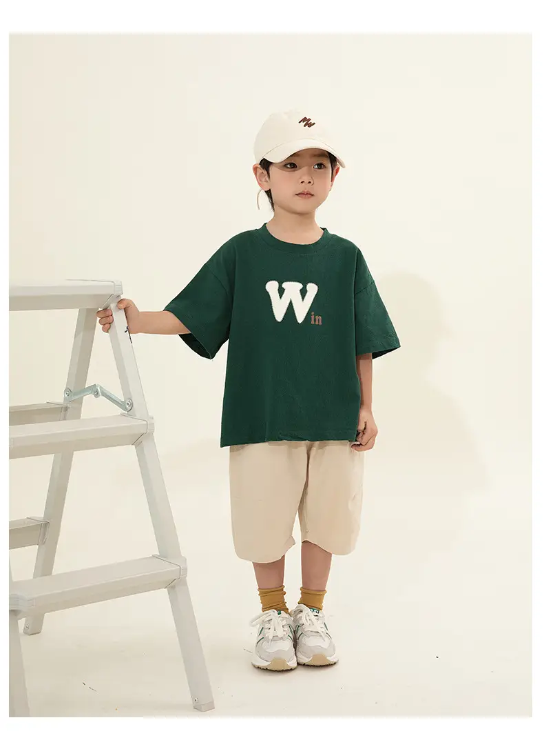 Boys Pure Cotton T-Shirt Short Sleeve Summer Wear — feature 13