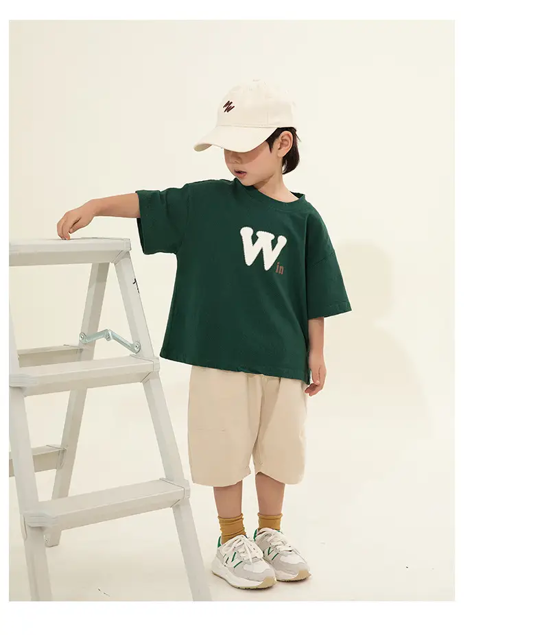 Boys Pure Cotton T-Shirt Short Sleeve Summer Wear — feature 14