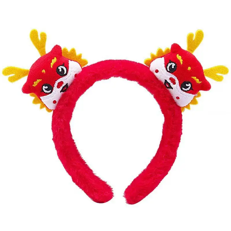 New Year Lion Dance Hat with Colorful Pom Pom - Image 9
