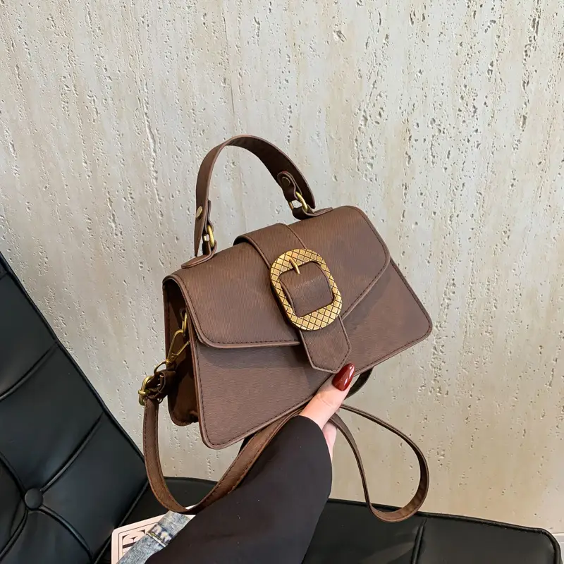 Elegant Beige Women's Shoulder Messenger Bag with Heart Charm - Image 9