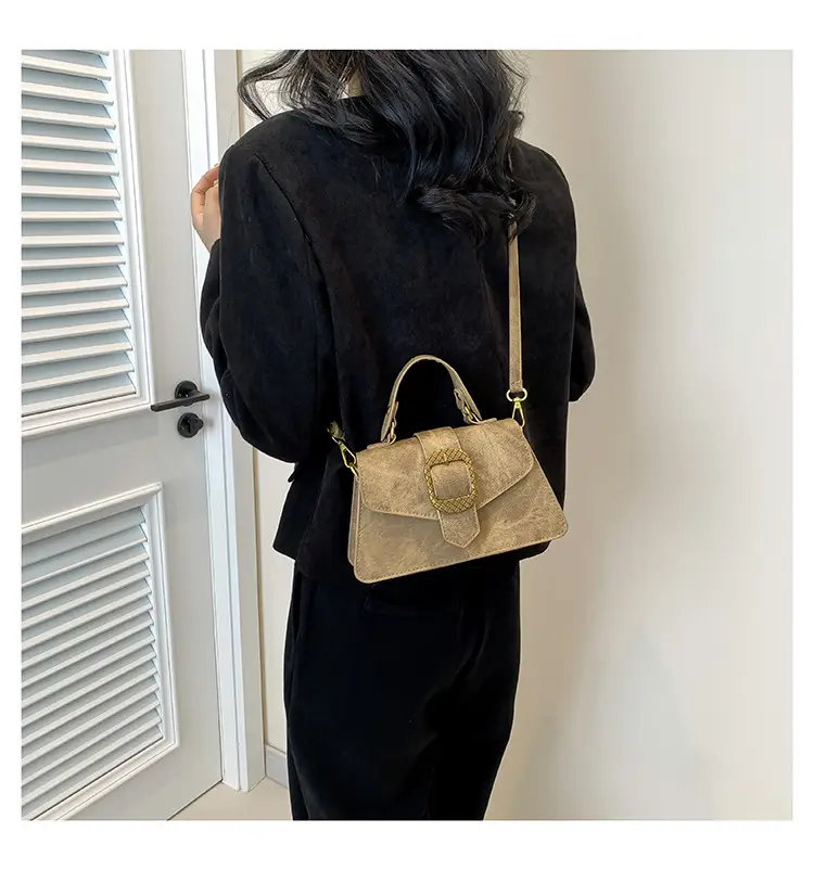 Elegant Beige Women's Shoulder Messenger Bag with Heart Charm — feature 9