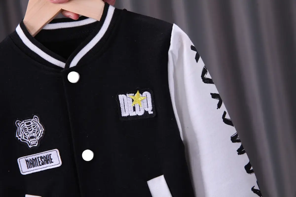Baby Boy Baseball Jacket Set Beige White 0-5Yrs — feature 13