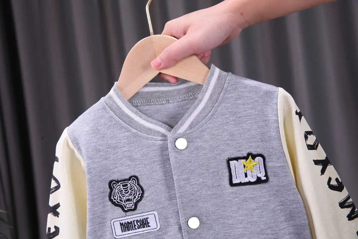 Baby Boy Baseball Jacket Set Beige White 0-5Yrs — feature 22