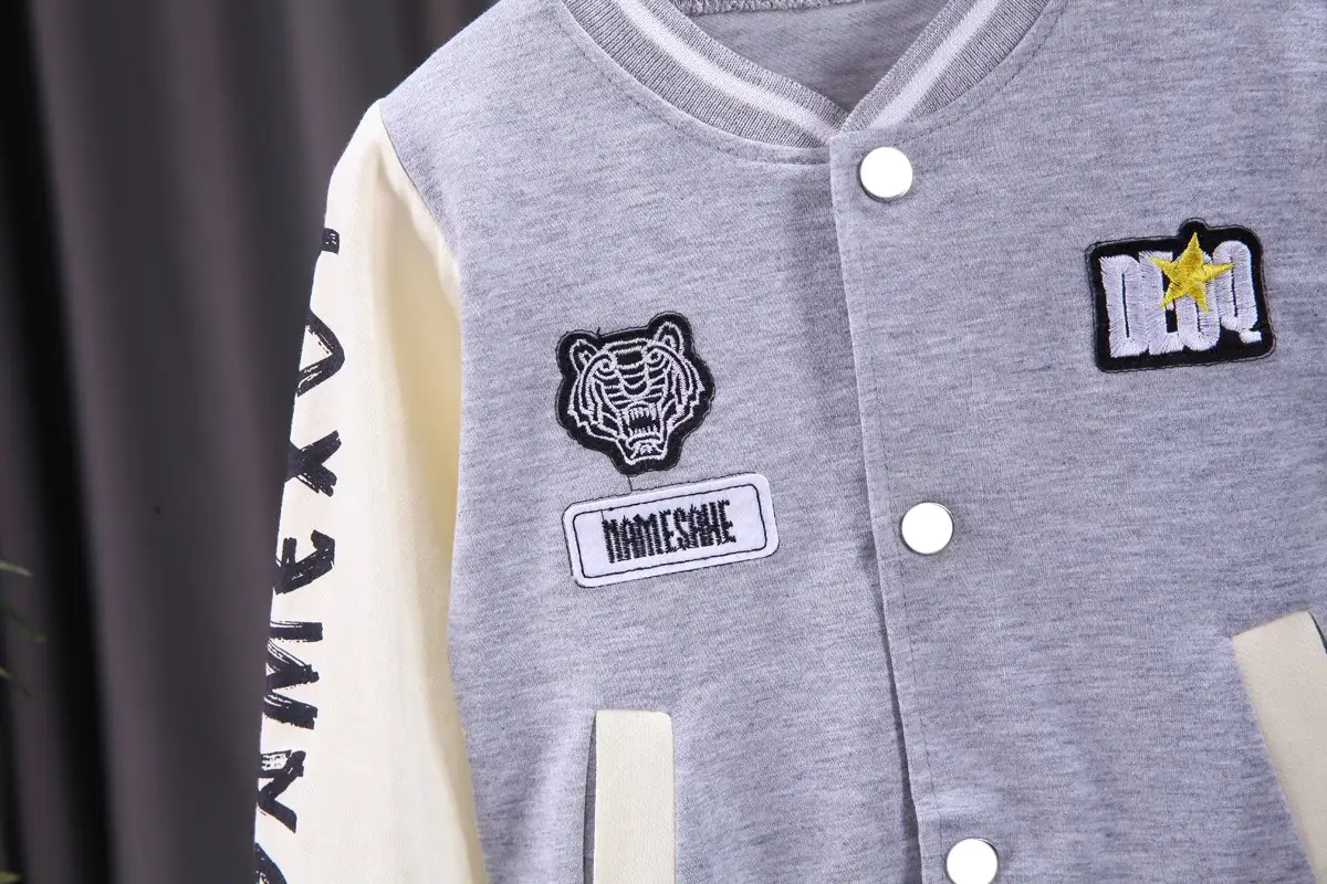 Baby Boy Baseball Jacket Set Beige White 0-5Yrs — feature 24