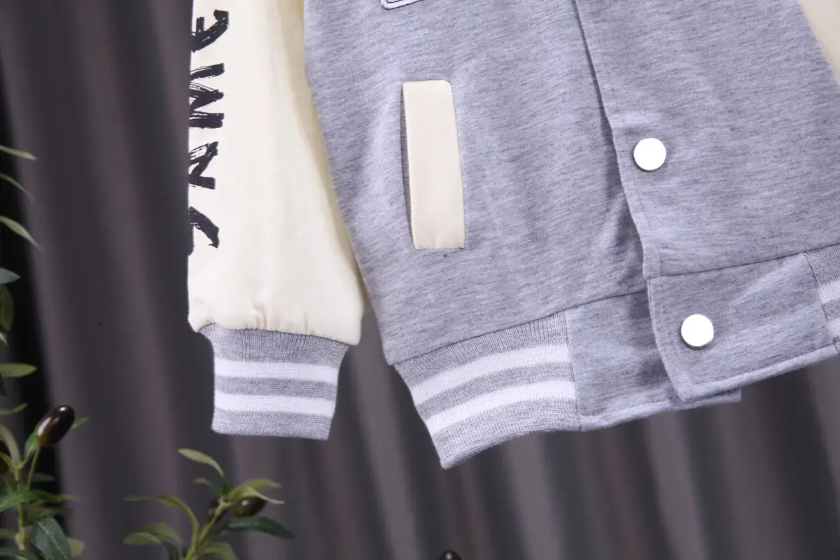 Baby Boy Baseball Jacket Set Beige White 0-5Yrs — feature 25