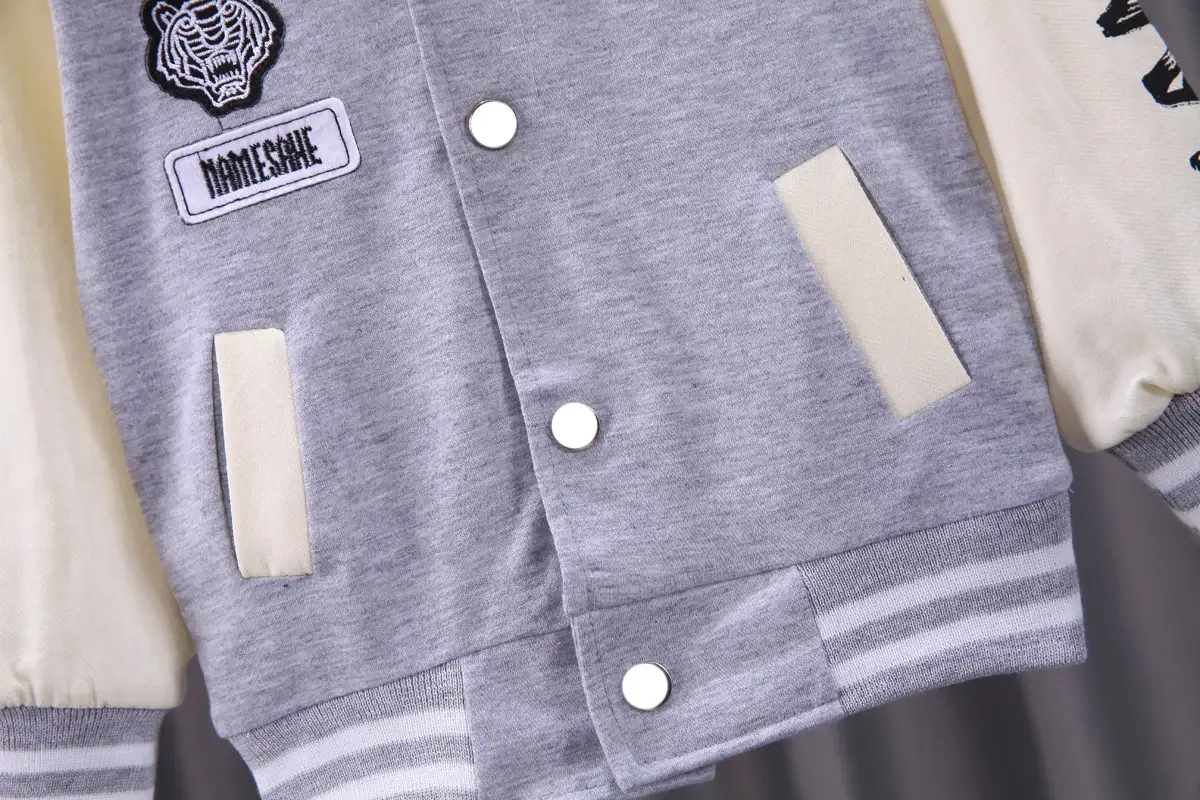 Baby Boy Baseball Jacket Set Beige White 0-5Yrs — feature 26