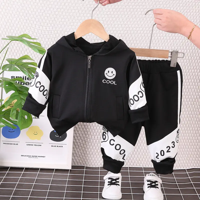Baby Boy Baseball Jacket Set Beige White 0-5Yrs - Image 6