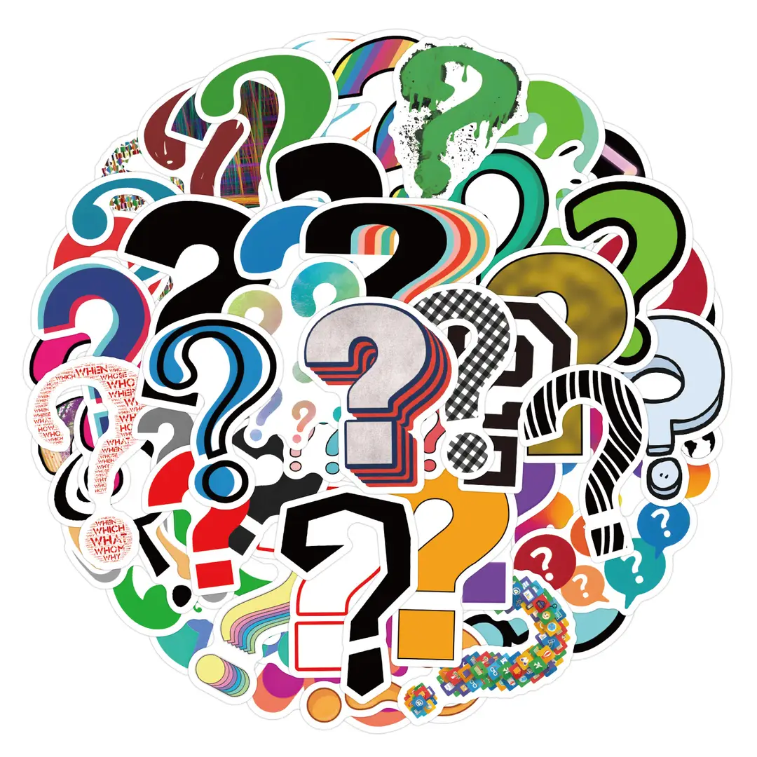 60 Question Mark Graffiti Stickers Decorative Car Laptop Handbook Cross-border Stickers Wholesale - Image 5