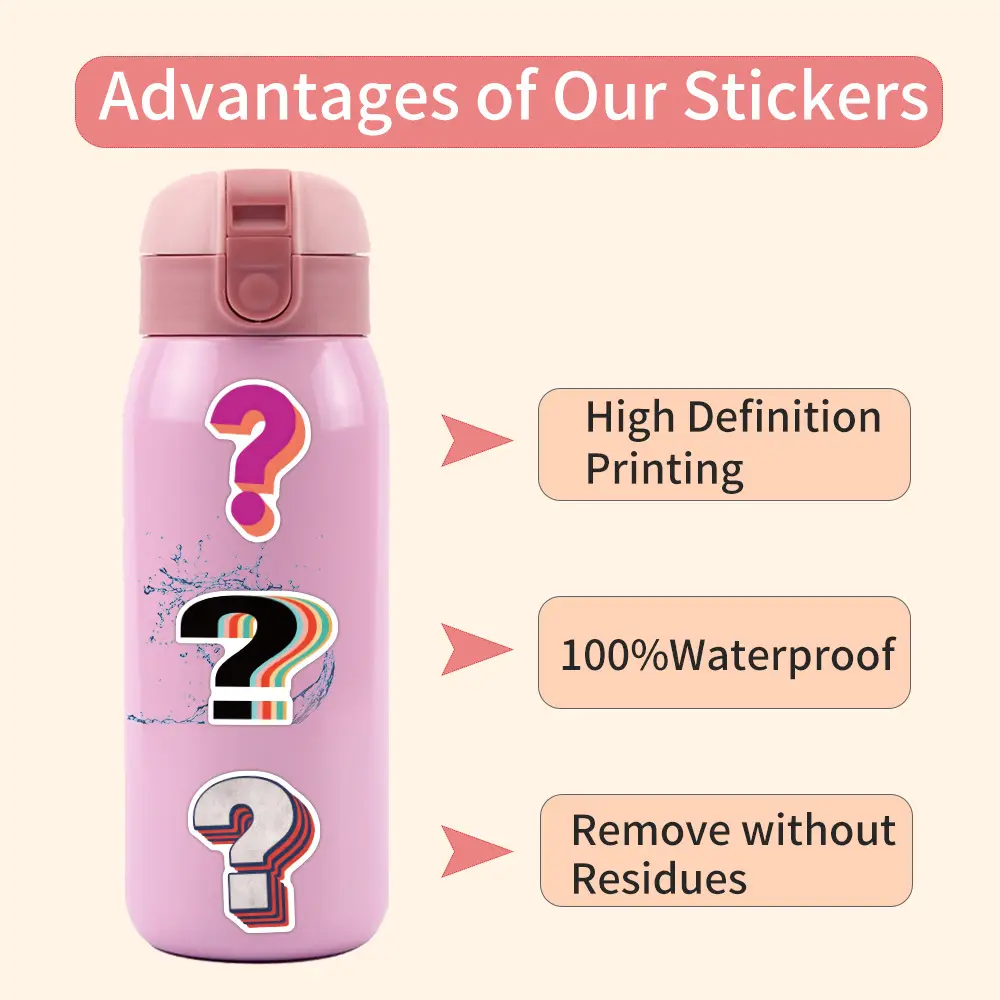 60 Question Mark Graffiti Stickers Decorative Car Laptop Handbook Cross-border Stickers Wholesale — feature 12