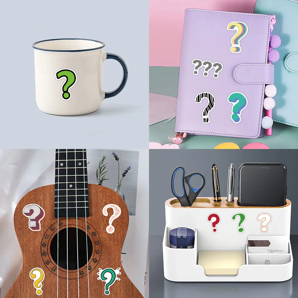 60 Question Mark Graffiti Stickers Decorative Car Laptop Handbook Cross-border Stickers Wholesale — feature 14