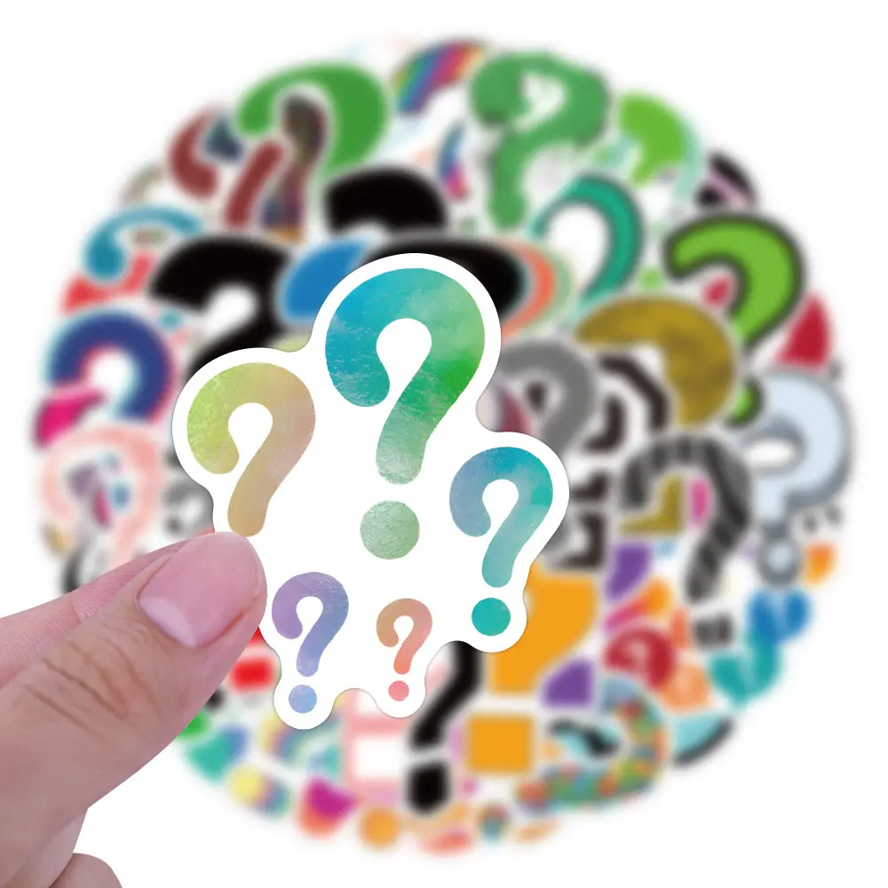60 Question Mark Graffiti Stickers Decorative Car Laptop Handbook Cross-border Stickers Wholesale — feature 9