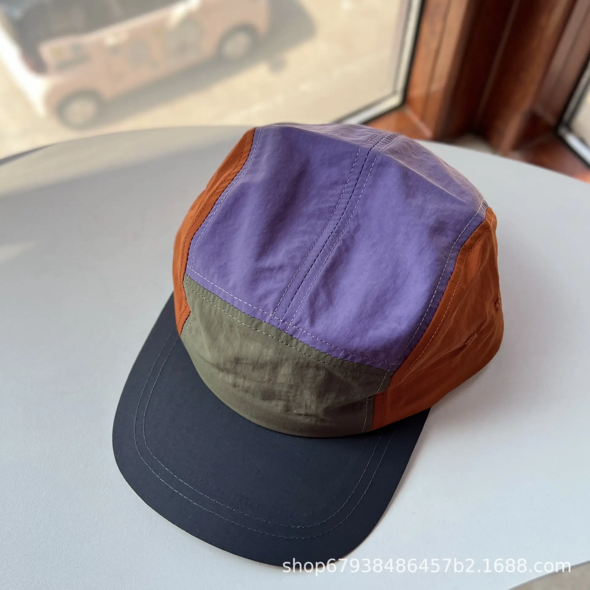 Men's Color Changing Sun Hat with Blue Green Trim - Image 3