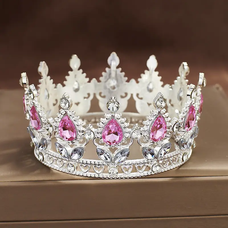 Gold Crown Tiara with Green Emerald & Crystal — feature 7