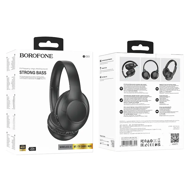 Borofone BO23 Bluetooth 5.3 Headset Black Blue — feature 13