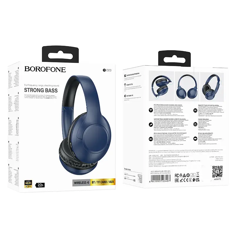 Borofone BO23 Bluetooth 5.3 Headset Black Blue — feature 14