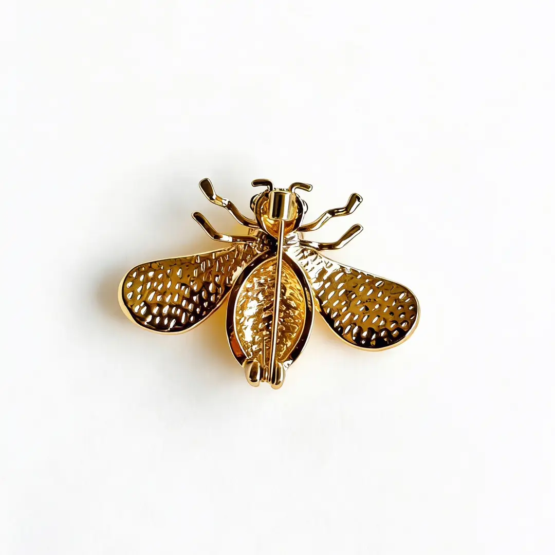 9mm Bee Pendant Brooch with Crystal Details - Image 3