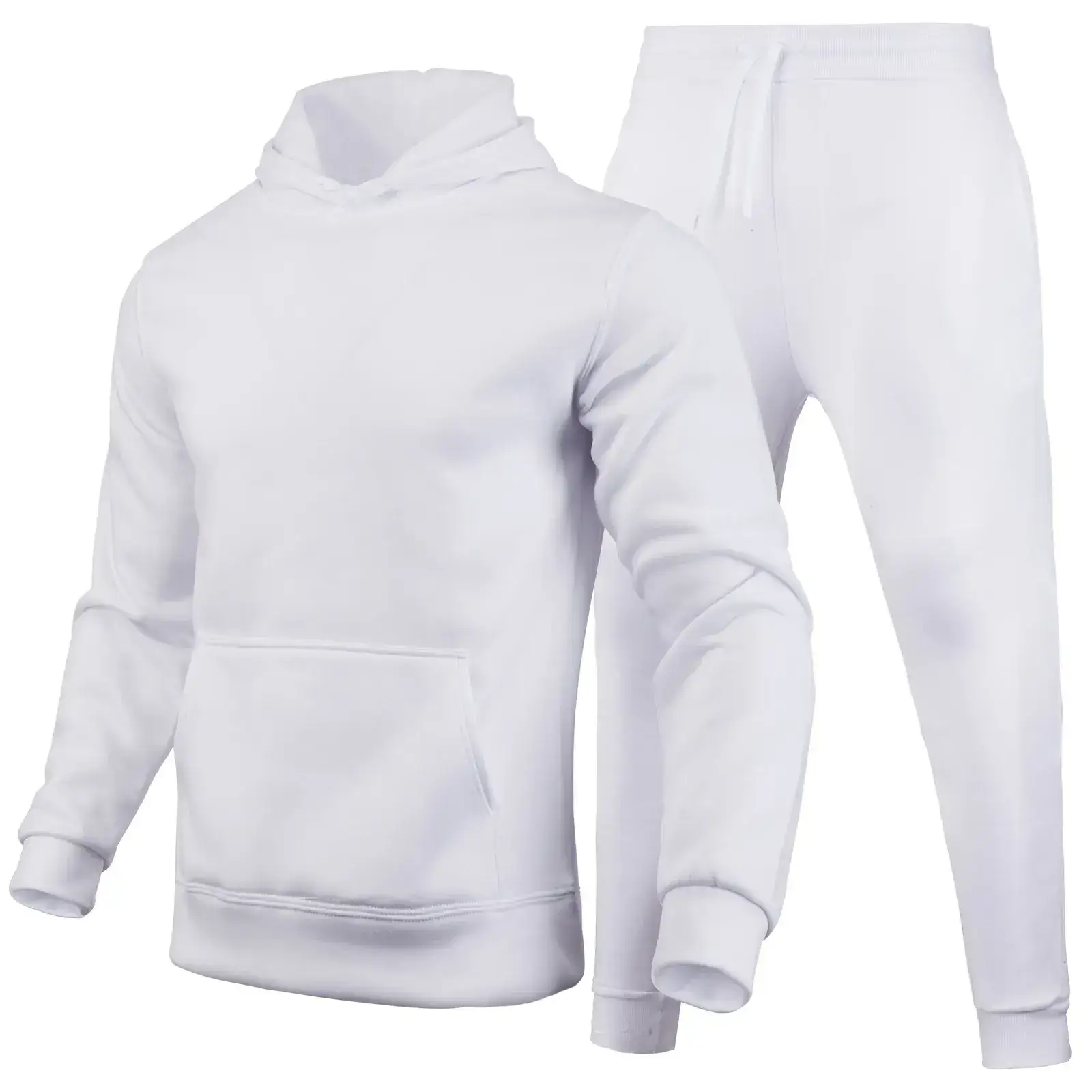 2024 Men's Fleece Hoodie & Pants Set Navy Blue — feature 17