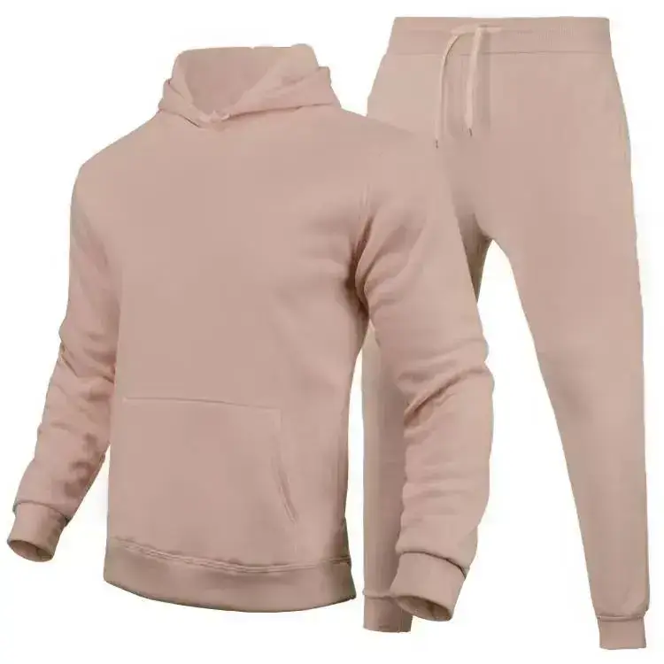 2024 Men's Fleece Hoodie & Pants Set Navy Blue — feature 3