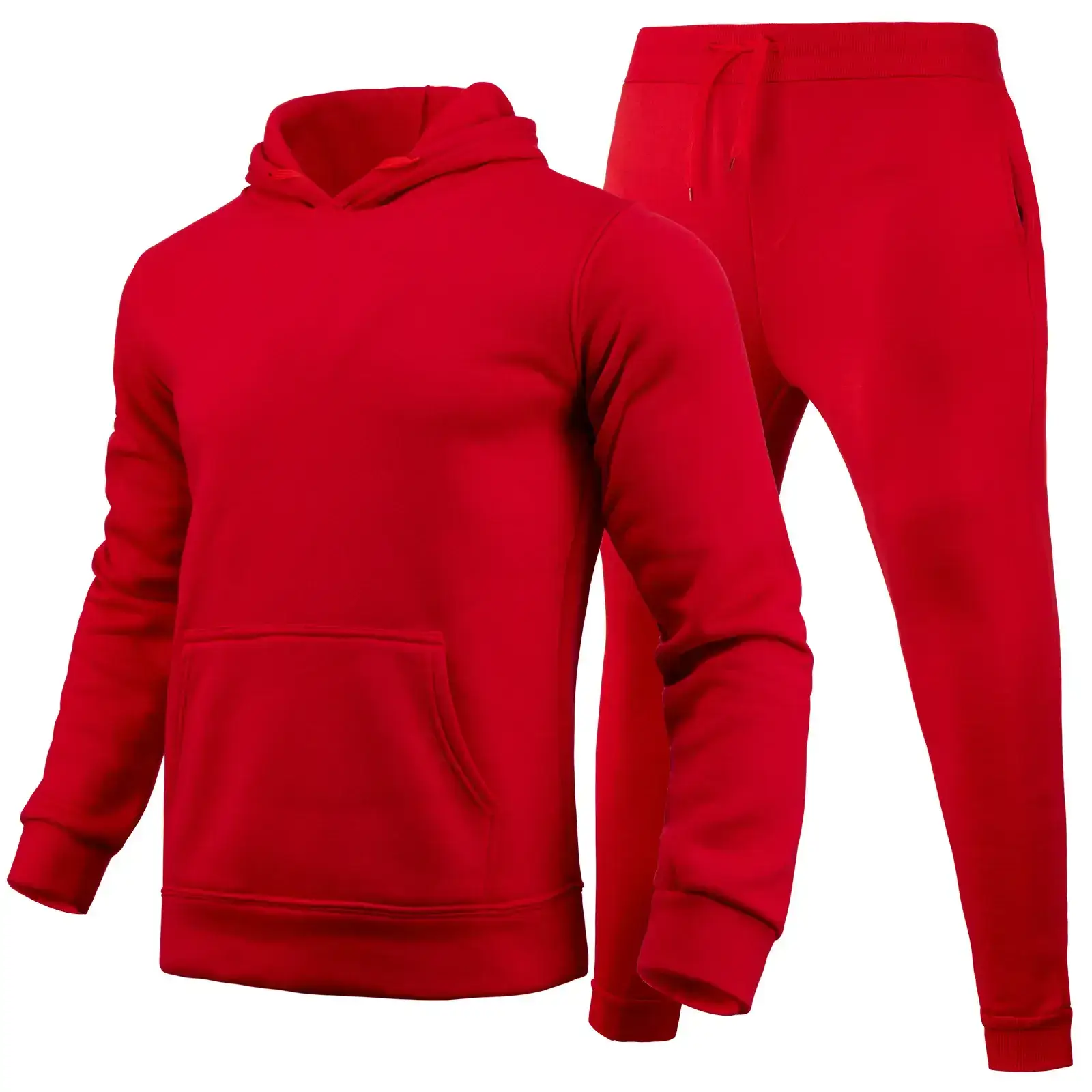 2024 Men's Fleece Hoodie & Pants Set Navy Blue — feature 6