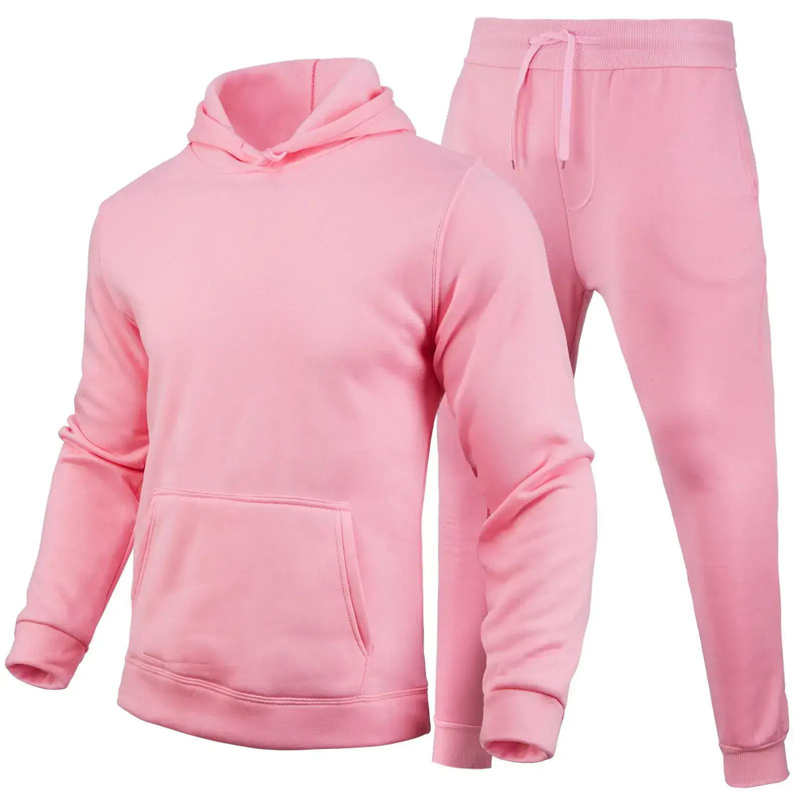 2024 Men's Fleece Hoodie & Pants Set Navy Blue - Image 15