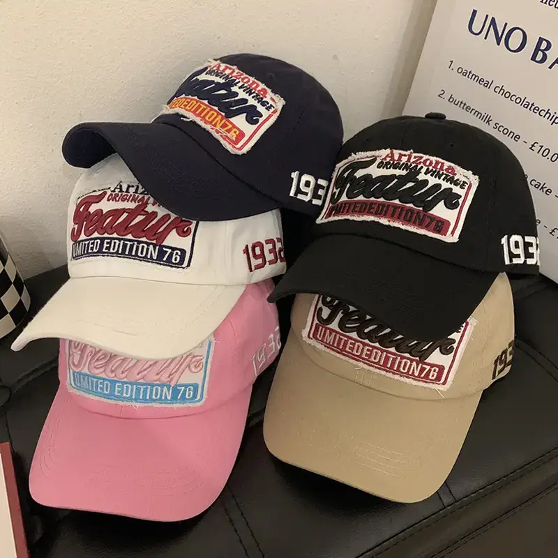 Women Pink Feathered Baseball Cap Sun Hat - Image 9