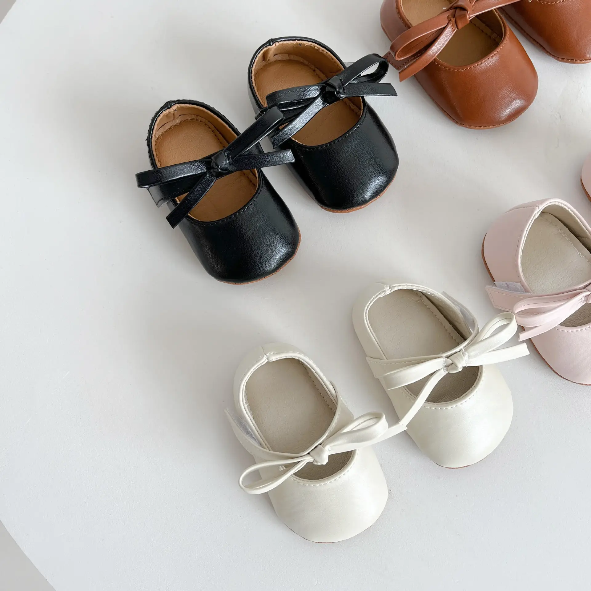 Pink Bowknot Baby Shoes for Girls Non-Slip Soft Bottom - Image 6
