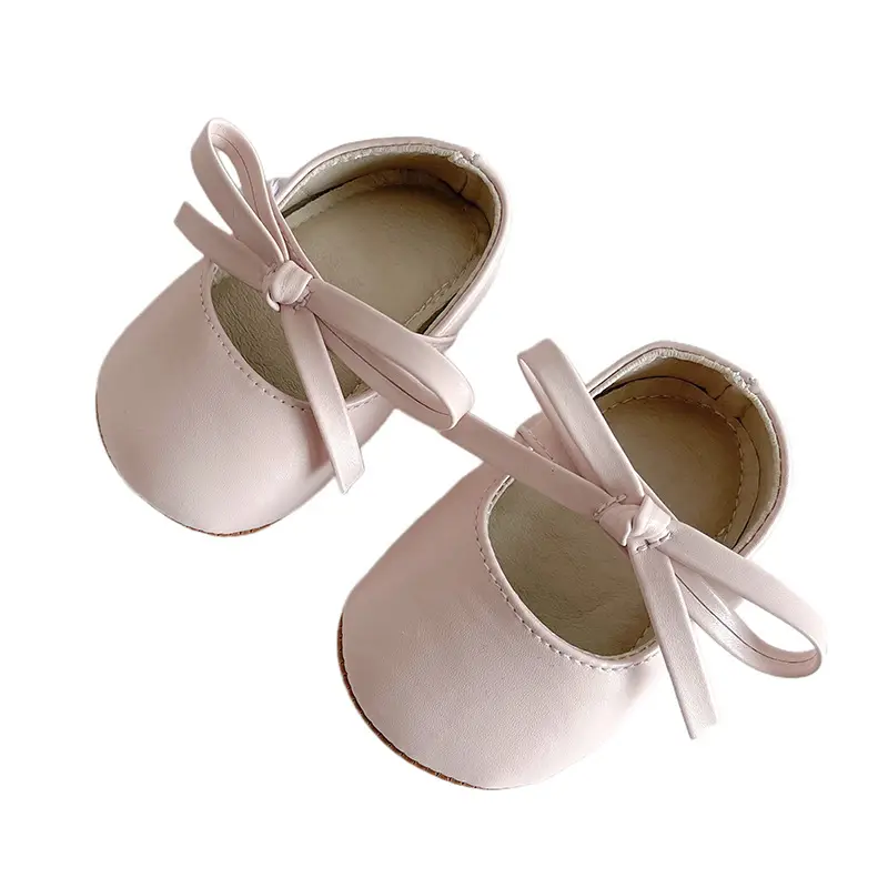 Pink Bowknot Baby Shoes for Girls Non-Slip Soft Bottom - Image 9