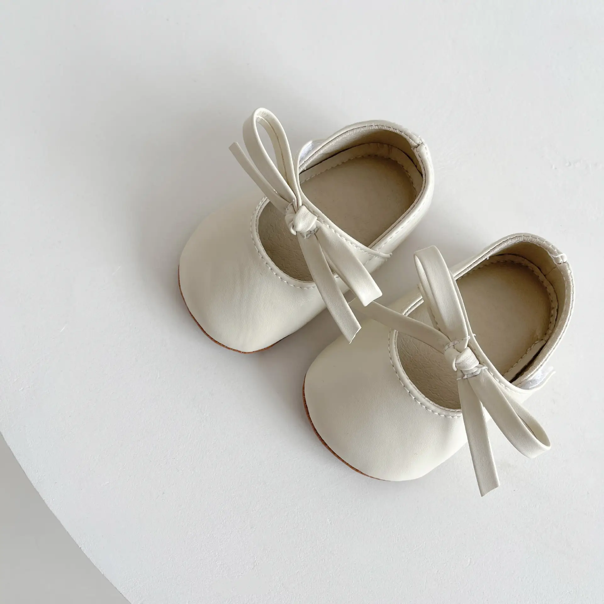 Pink Bowknot Baby Shoes for Girls Non-Slip Soft Bottom - Image 2