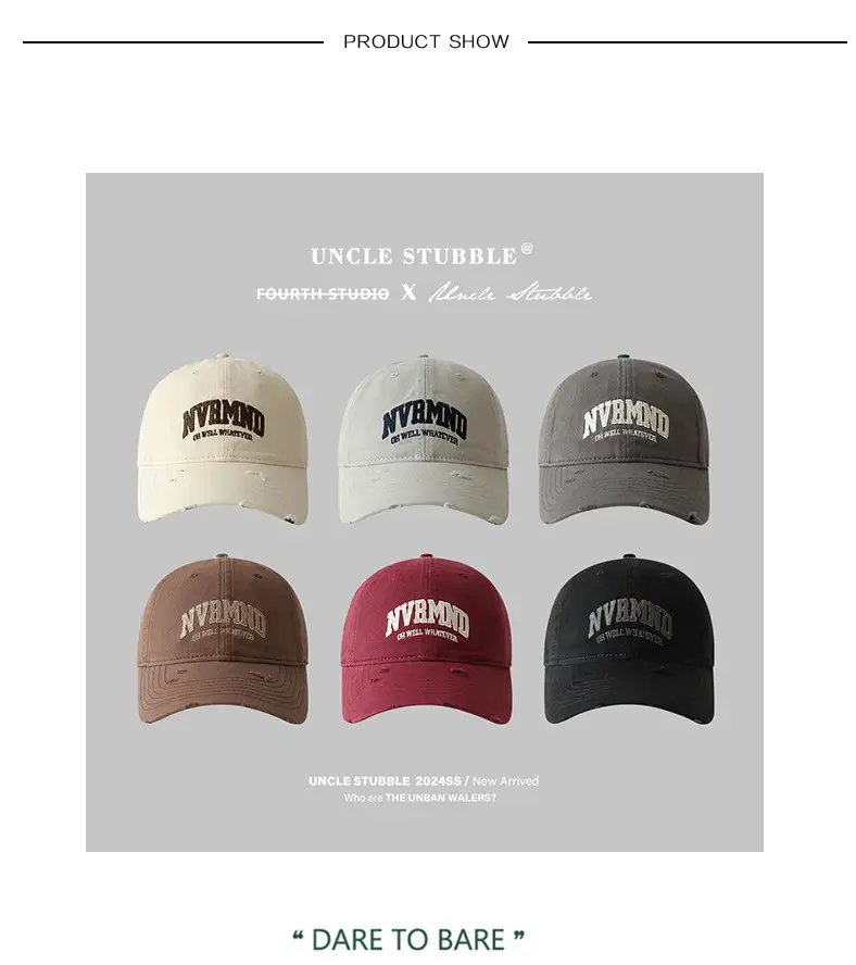 Unisex Frayed Letter Embroidered Baseball Cap — feature 1