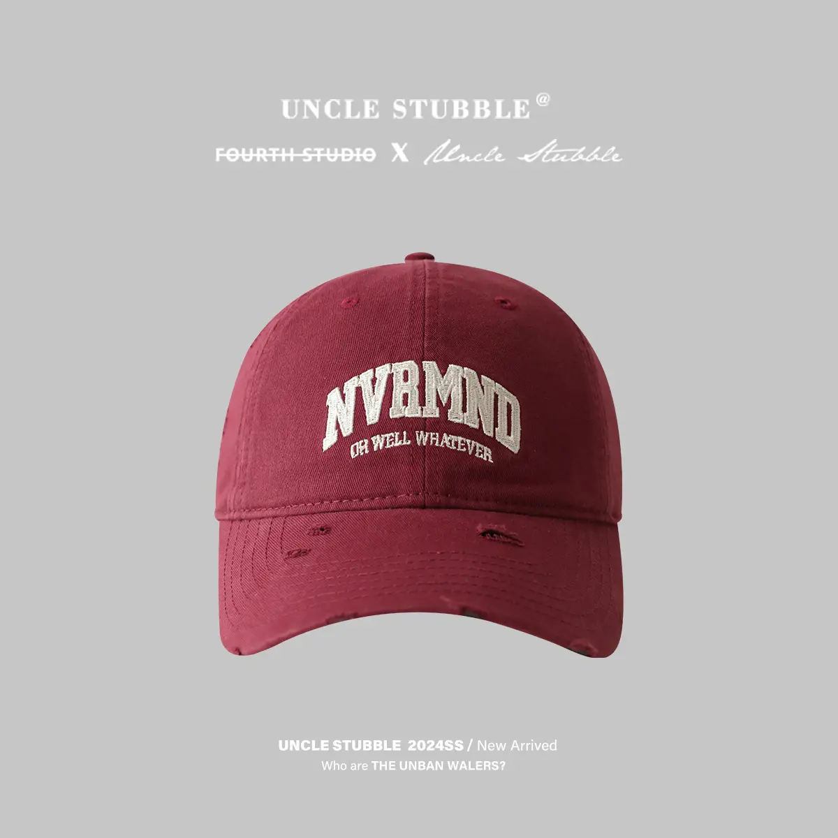 Unisex Frayed Letter Embroidered Baseball Cap - Image 3