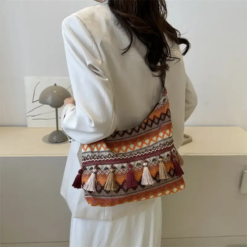 Tassel Artistic Korean Tote Bag Large Capacity - Image 7