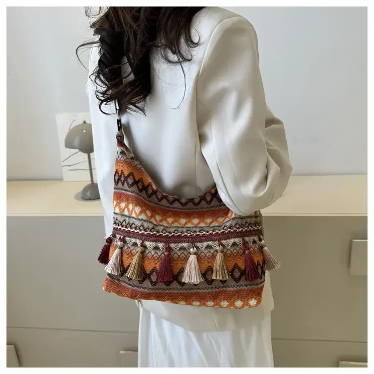 Tassel Artistic Korean Tote Bag Large Capacity — feature 11