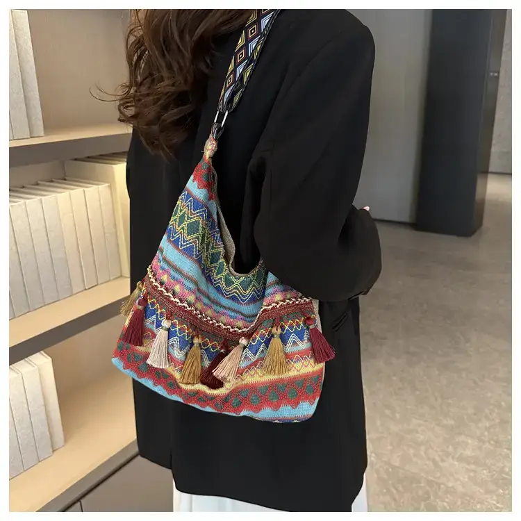 Tassel Artistic Korean Tote Bag Large Capacity — feature 14