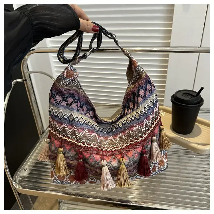 Tassel Artistic Korean Tote Bag Large Capacity — feature 21