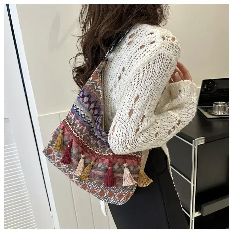 Tassel Artistic Korean Tote Bag Large Capacity — feature 8