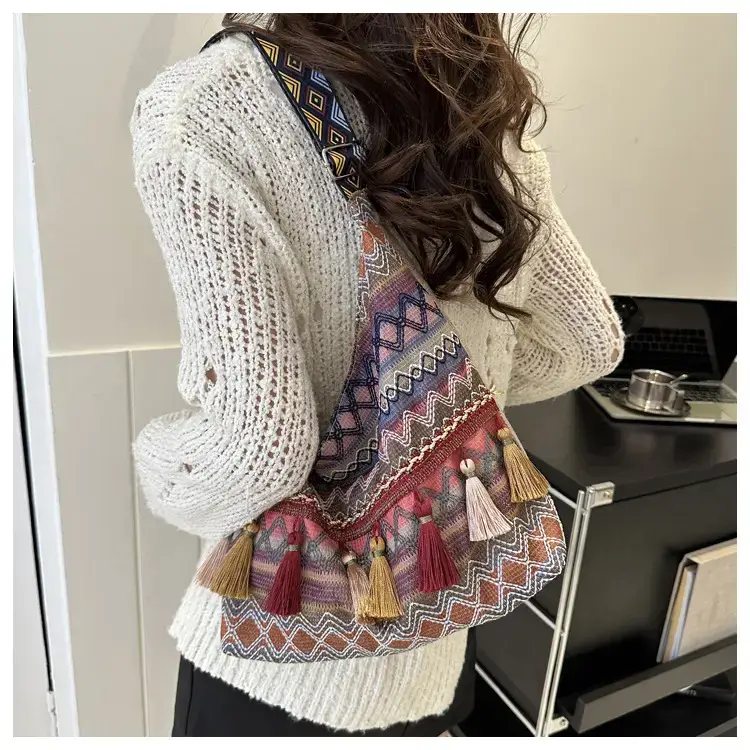 Tassel Artistic Korean Tote Bag Large Capacity — feature 9