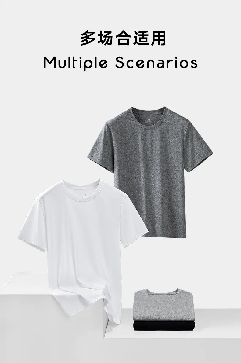 Men's Pure Cotton Black T-Shirt Round Neck — feature 11