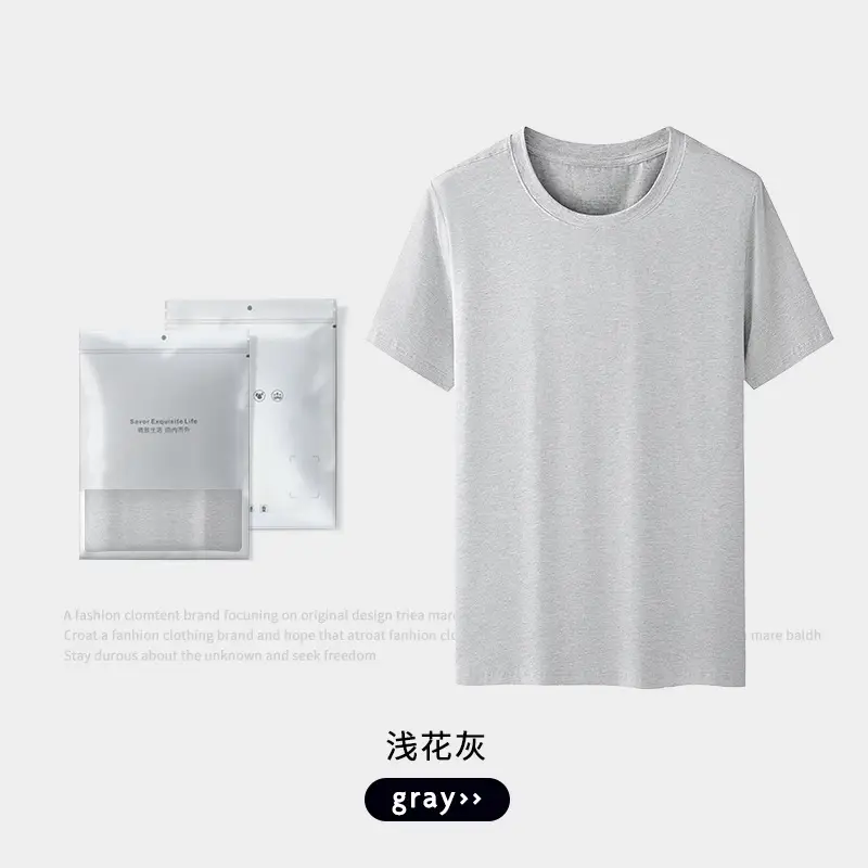 Men's Pure Cotton Black T-Shirt Round Neck - Image 2