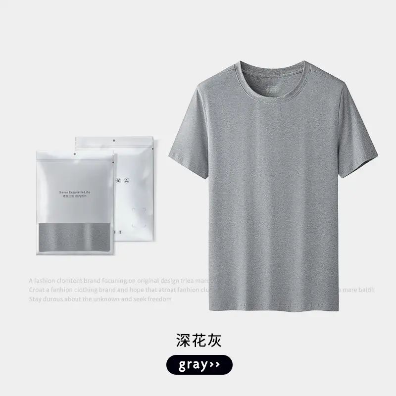 Men's Pure Cotton Black T-Shirt Round Neck - Image 3