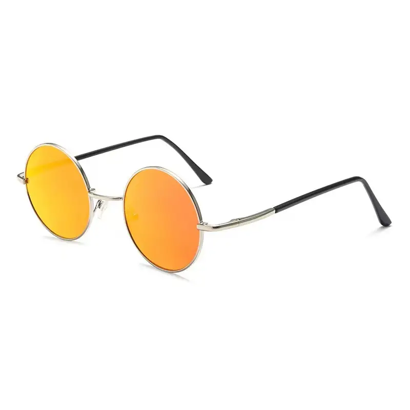 24 New Retro Round Ocean Film Sunglasses Prince Gold Frame - Image 6