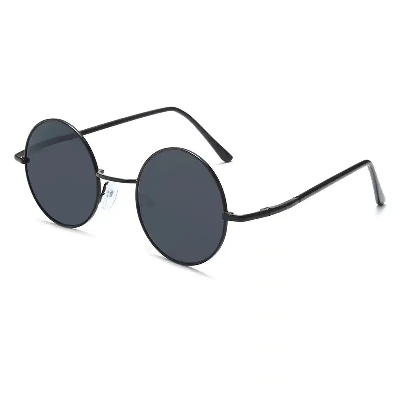 24 New Retro Round Ocean Film Sunglasses Prince Gold Frame - Image 8