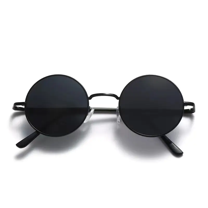 24 New Retro Round Ocean Film Sunglasses Prince Gold Frame