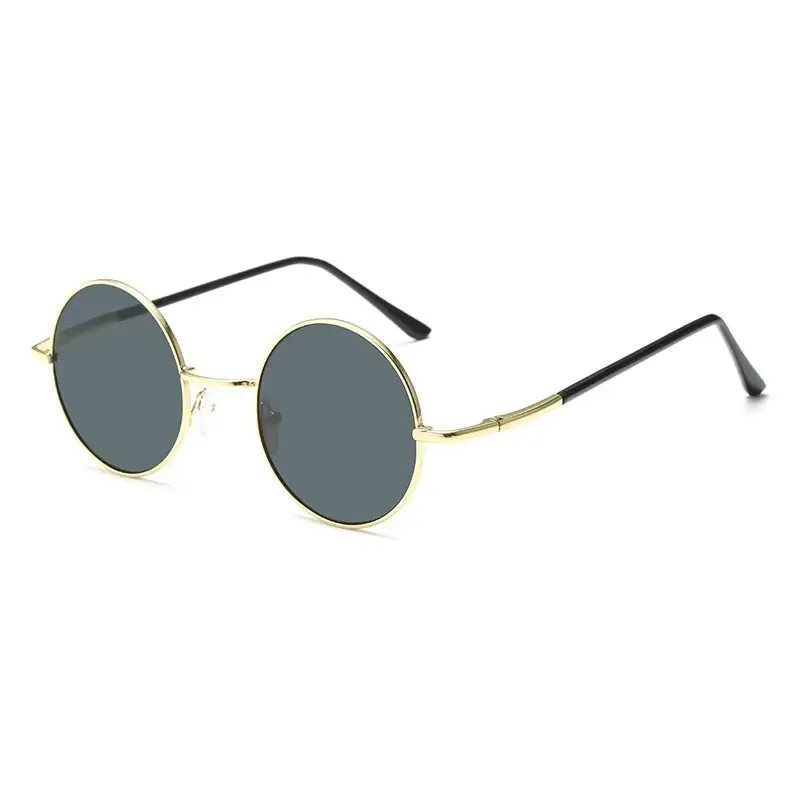24 New Retro Round Ocean Film Sunglasses Prince Gold Frame - Image 3
