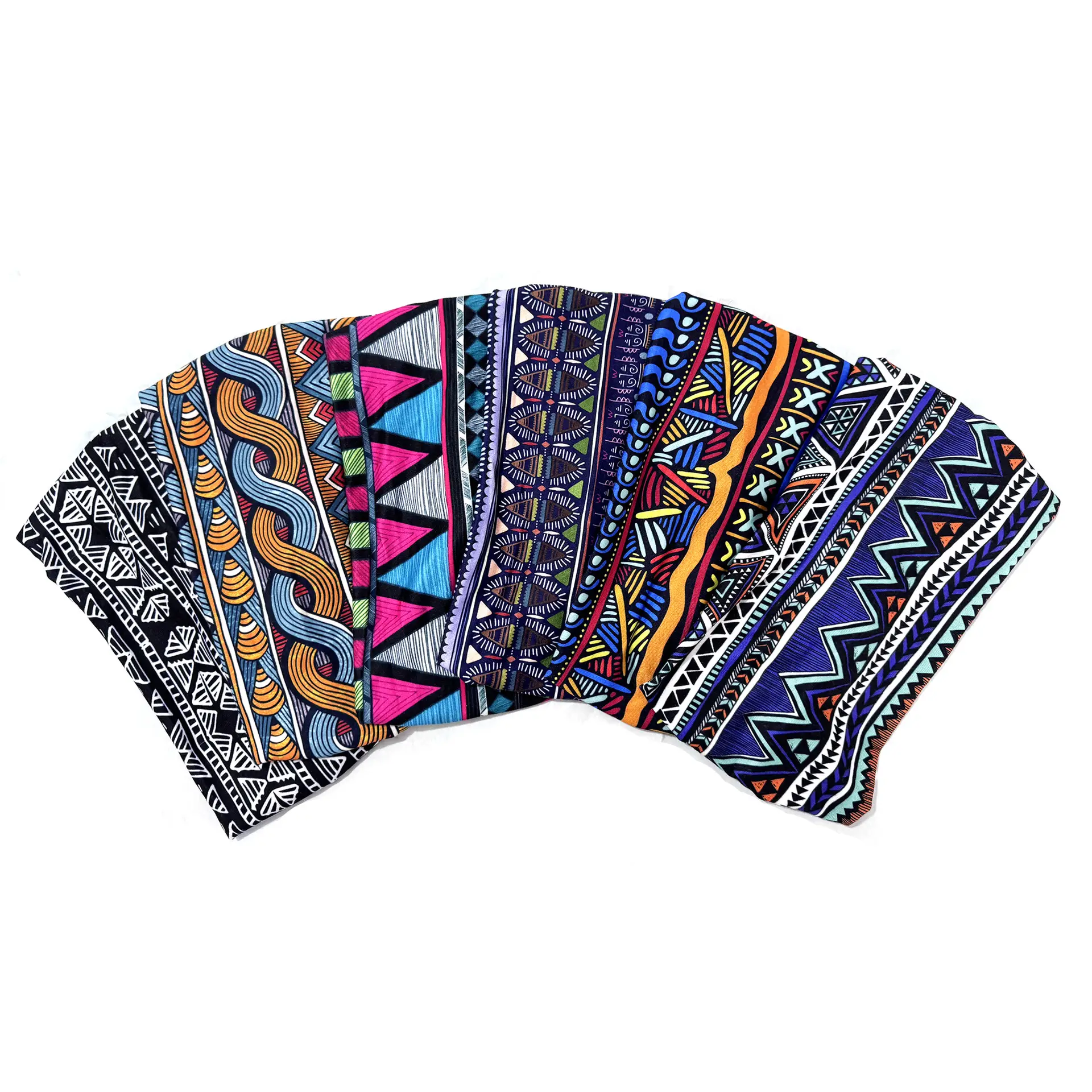 African Print Wide Brim Hairband Purple Green — feature 11